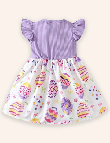 Easter Egg Bunny Applique Dress